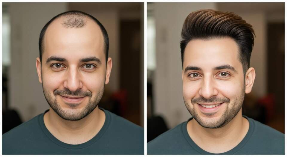 Non Surgical Hair Transplant before and after results 1